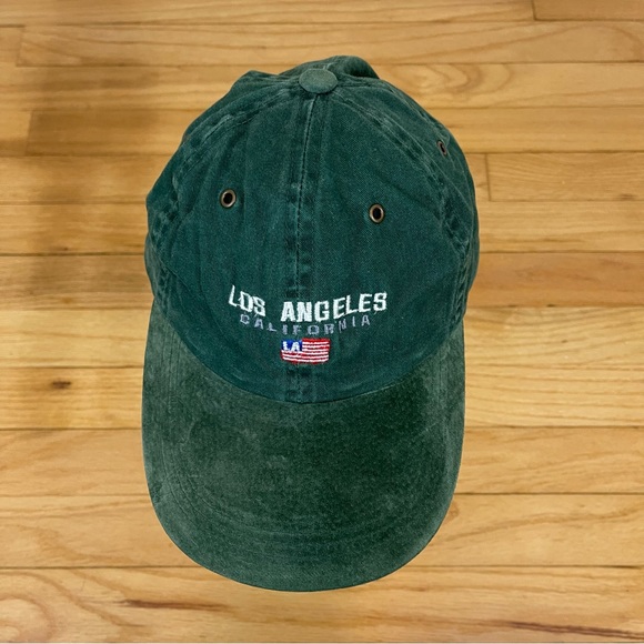 Los Angeles California Green Hat Baseball Cap One Size Adults Adjustable Flag - Picture 8 of 8